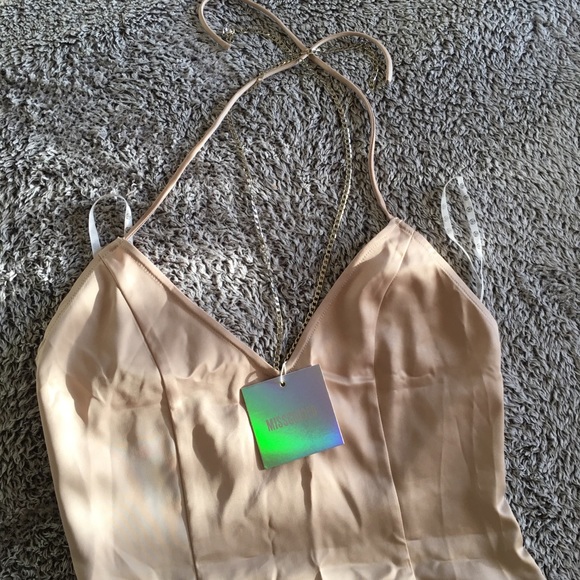 NWT MISSGUIDED Silky Chain Strap Midi Dress - Picture 7 of 8